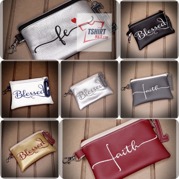 Wallet Pouch V1 Con Zipper, Inicial y Gancho/Llavero Unlined